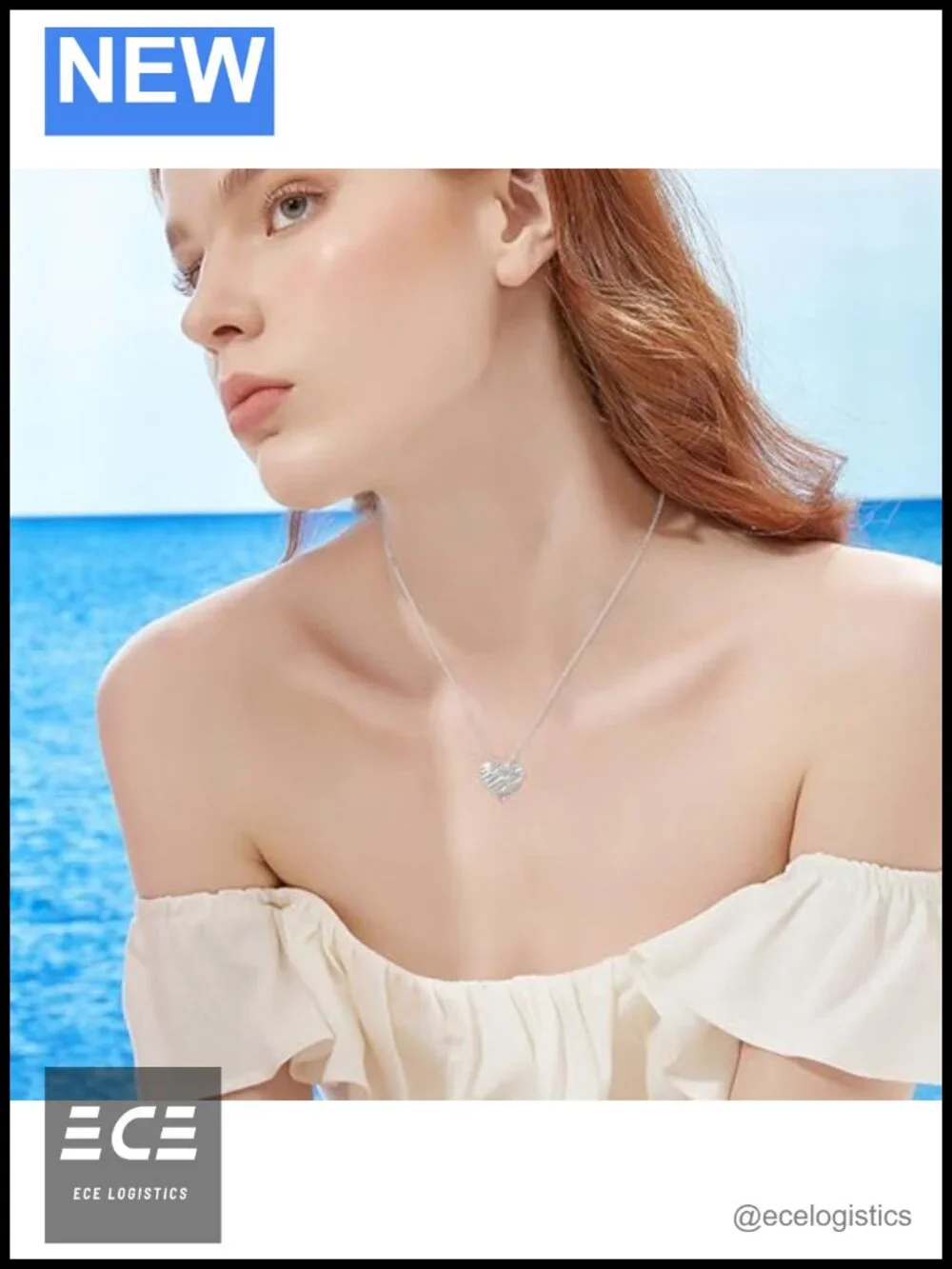925 Sterling Silver Heart Cross Necklace Double Layer Pendant Jewelry Gift